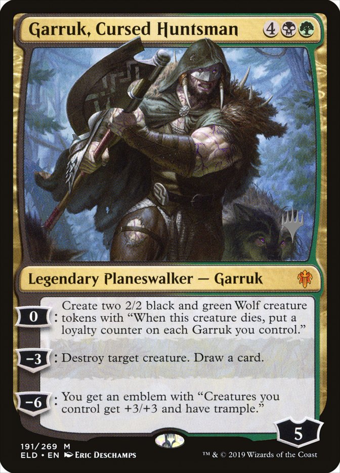 Garruk, Cursed Huntsman (Promo Pack) [Throne of Eldraine Promos] | Yard's Games Ltd