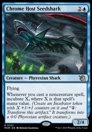 Chrome Host Seedshark (Promo Pack) [March of the Machine Promos] | Yard's Games Ltd