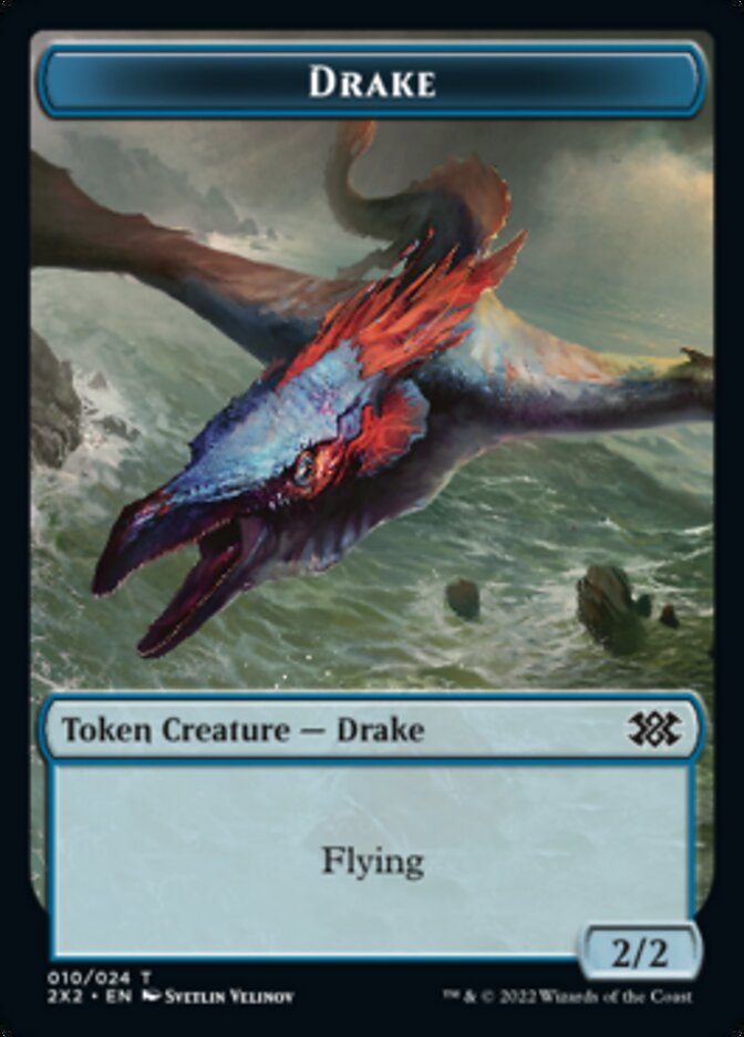 Drake // Angel Double-Sided Token [Double Masters 2022 Tokens] | Yard's Games Ltd