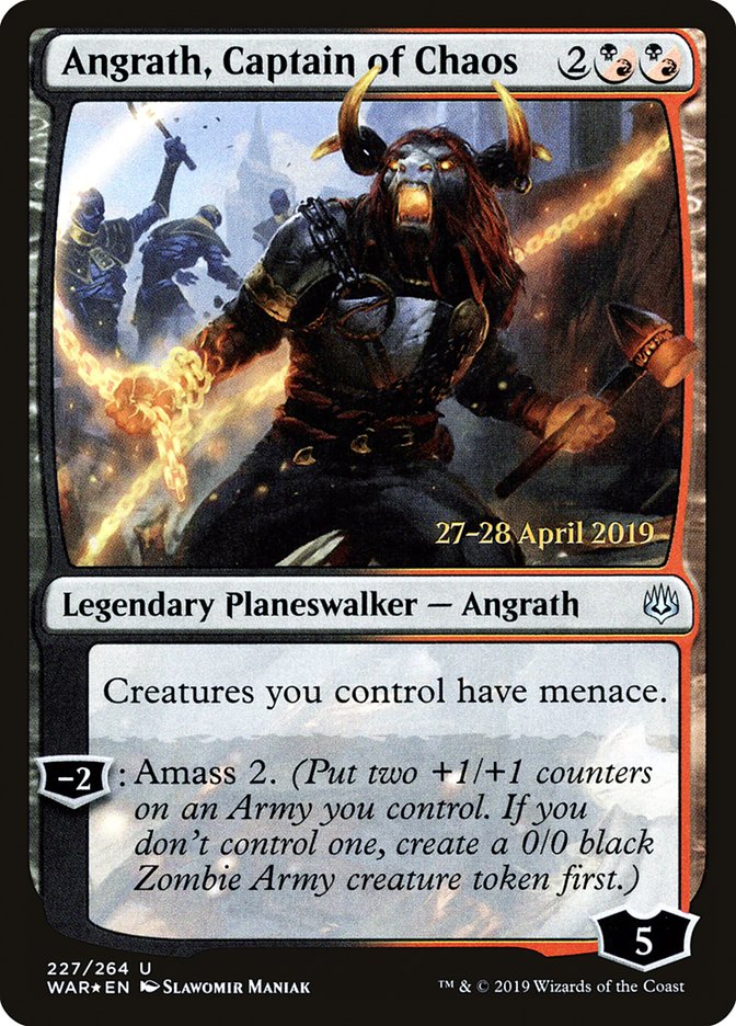 Angrath, Captain of Chaos [War of the Spark Prerelease Promos] | Yard's Games Ltd