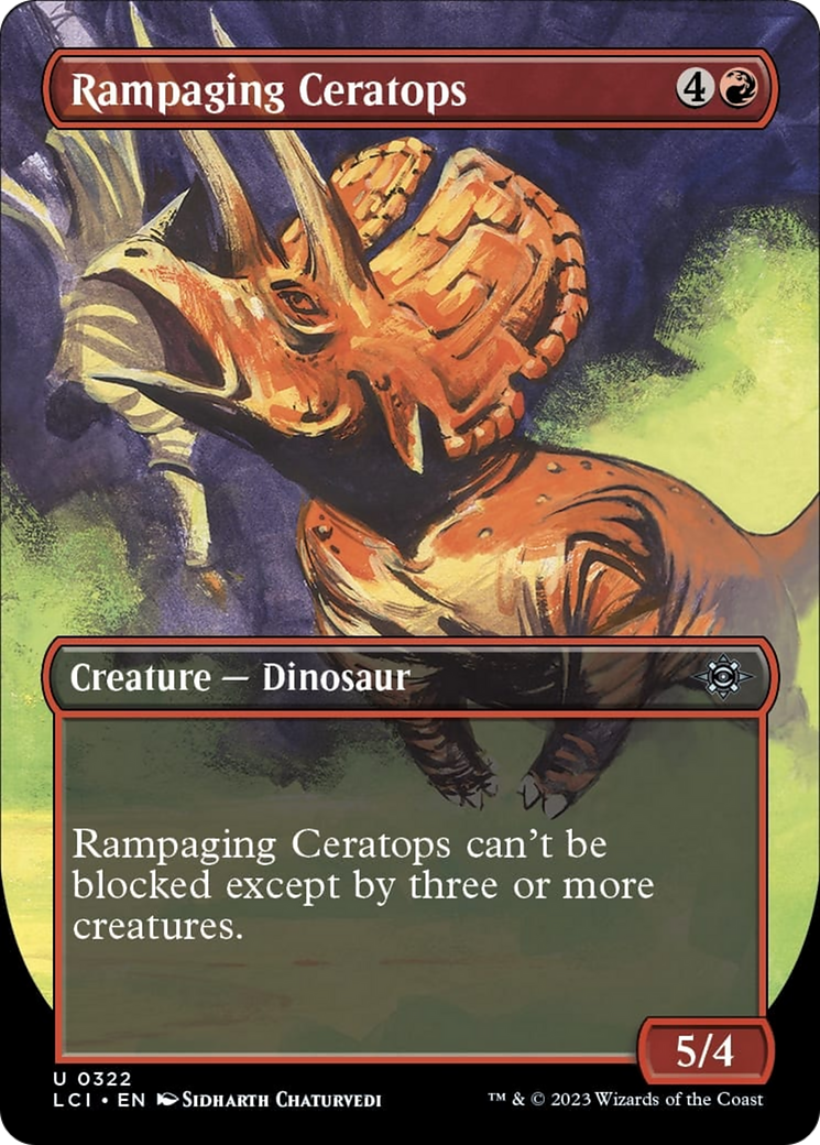 Rampaging Ceratops (Borderless) [The Lost Caverns of Ixalan] | Yard's Games Ltd