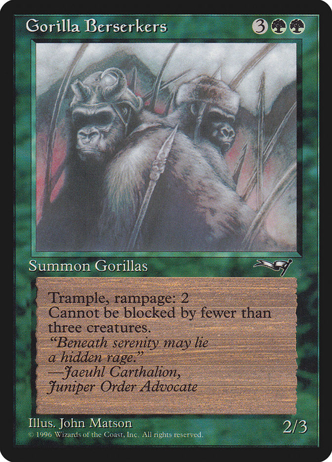 Gorilla Berserkers (Mouths Closed) [Alliances] | Yard's Games Ltd