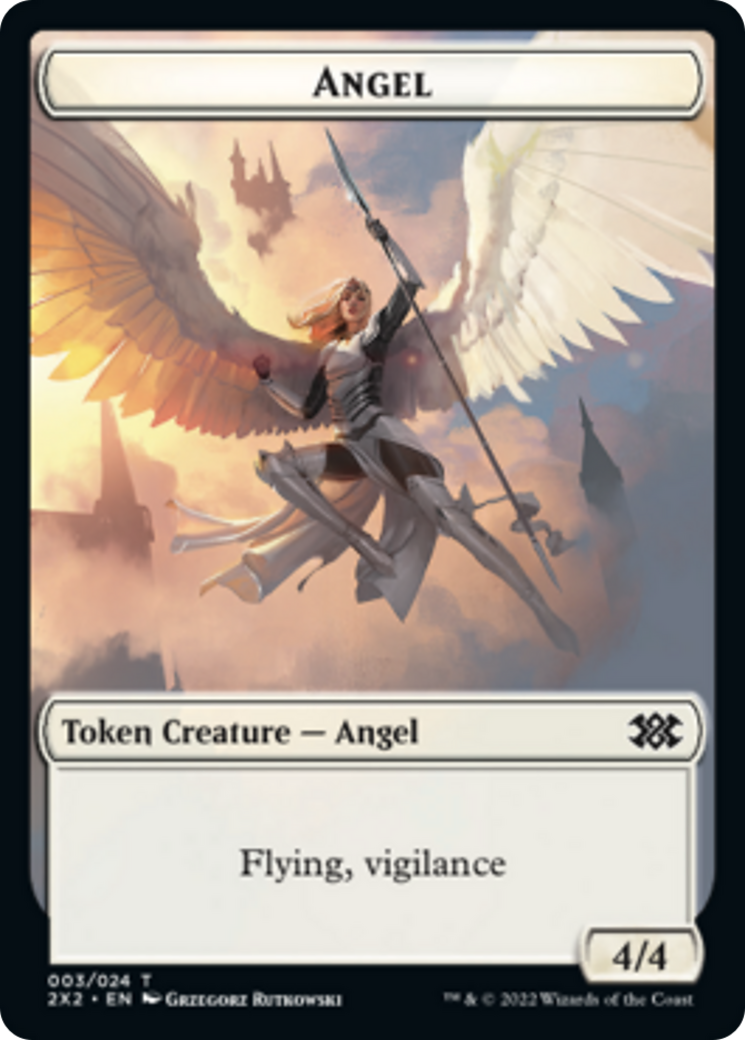 Bear // Angel Double-Sided Token [Double Masters 2022 Tokens] | Yard's Games Ltd