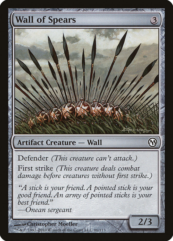 Wall of Spears [Duels of the Planeswalkers] | Yard's Games Ltd