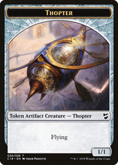 Cat Warrior // Thopter (026) Double-Sided Token [Commander 2018 Tokens] | Yard's Games Ltd
