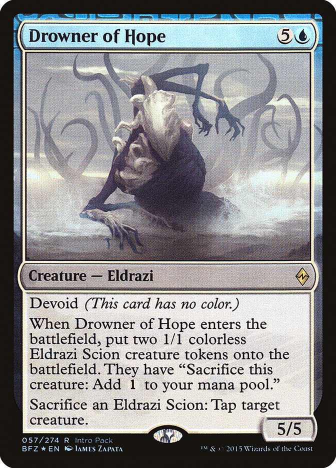 Drowner of Hope (Intro Pack) [Battle for Zendikar Promos] | Yard's Games Ltd
