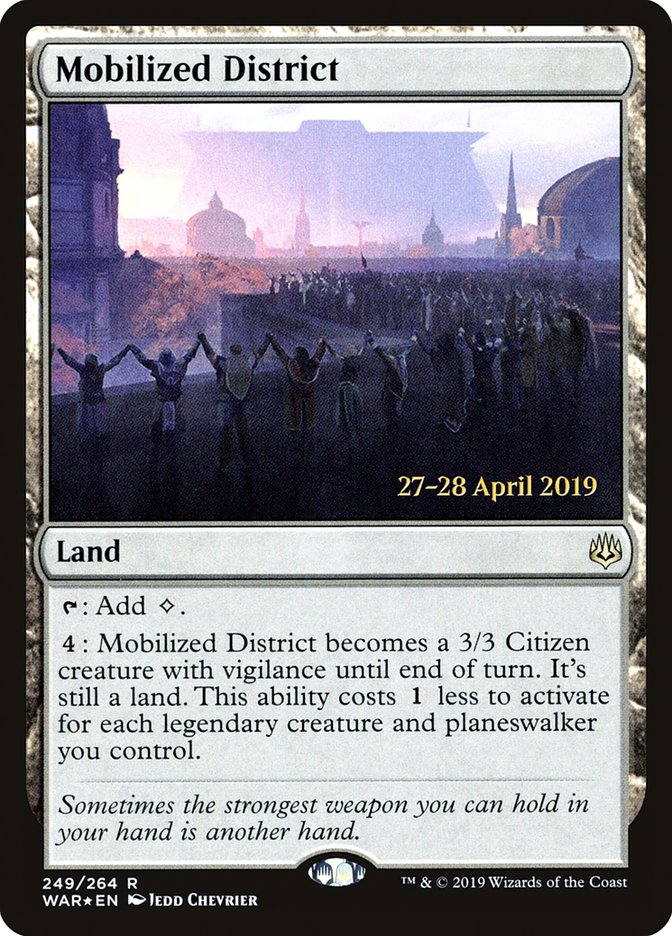 Mobilized District [War of the Spark Prerelease Promos] | Yard's Games Ltd
