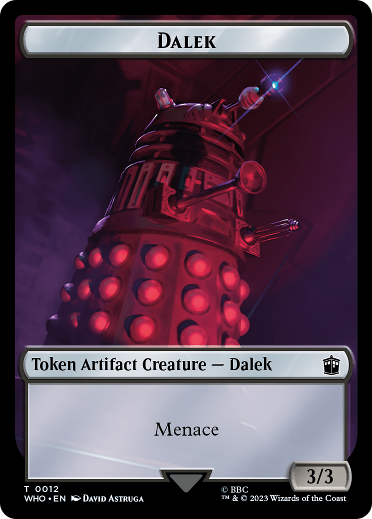 Dalek // Beast Double-Sided Token [Doctor Who Tokens] | Yard's Games Ltd