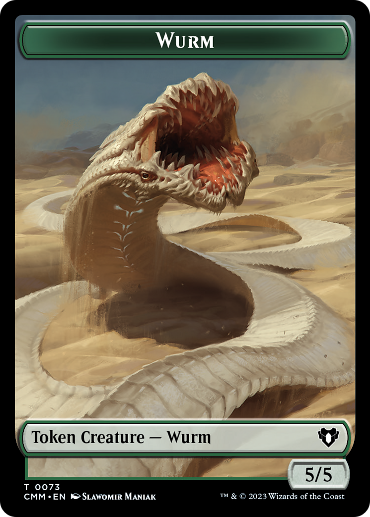 Wurm // Spider Double-Sided Token [Commander Masters Tokens] | Yard's Games Ltd