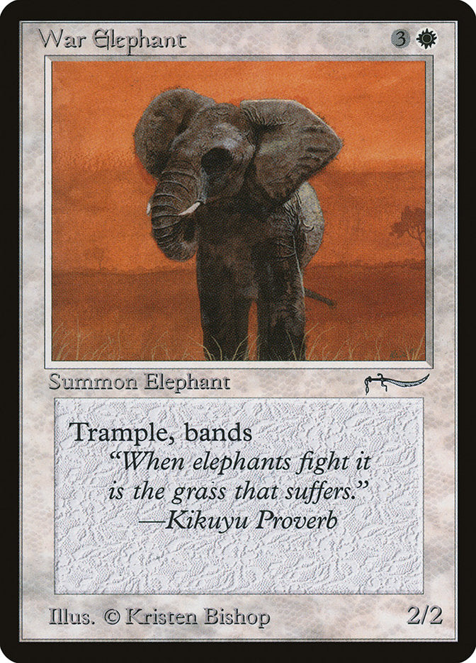 War Elephant (Dark Mana Cost) [Arabian Nights] | Yard's Games Ltd