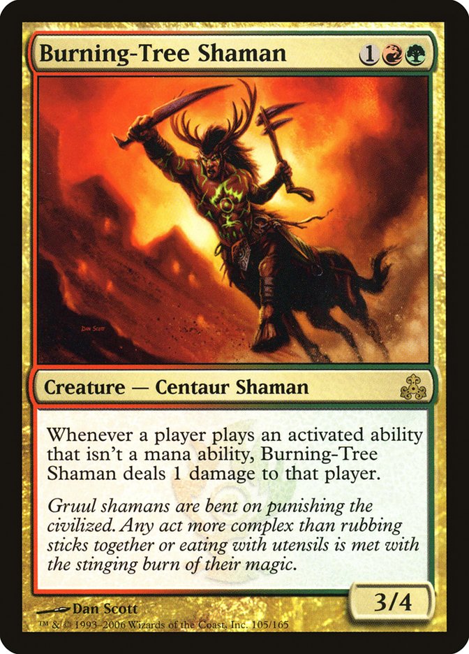 Burning-Tree Shaman [Guildpact] | Yard's Games Ltd