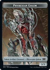 Drake // Phyrexian Golem Double-Sided Token [Double Masters 2022 Tokens] | Yard's Games Ltd