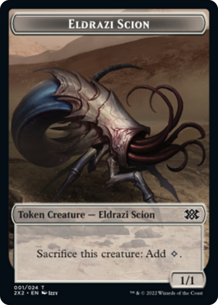 Spider // Eldrazi Scion Double-Sided Token [Double Masters 2022 Tokens] | Yard's Games Ltd