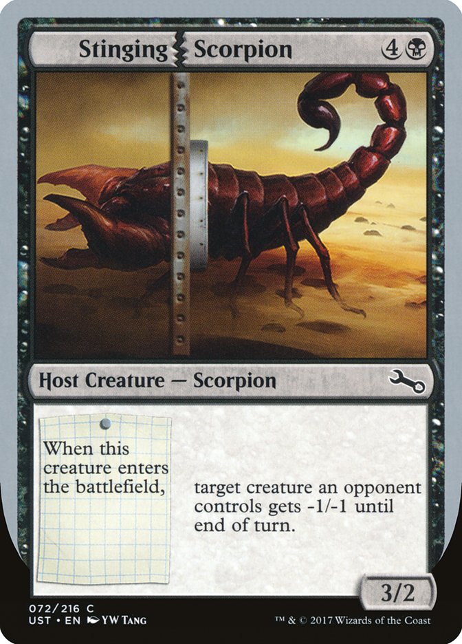 Stinging Scorpion [Unstable] | Yard's Games Ltd