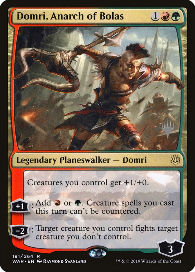 Domri, Anarch of Bolas (Promo Pack) [War of the Spark Promos] | Yard's Games Ltd