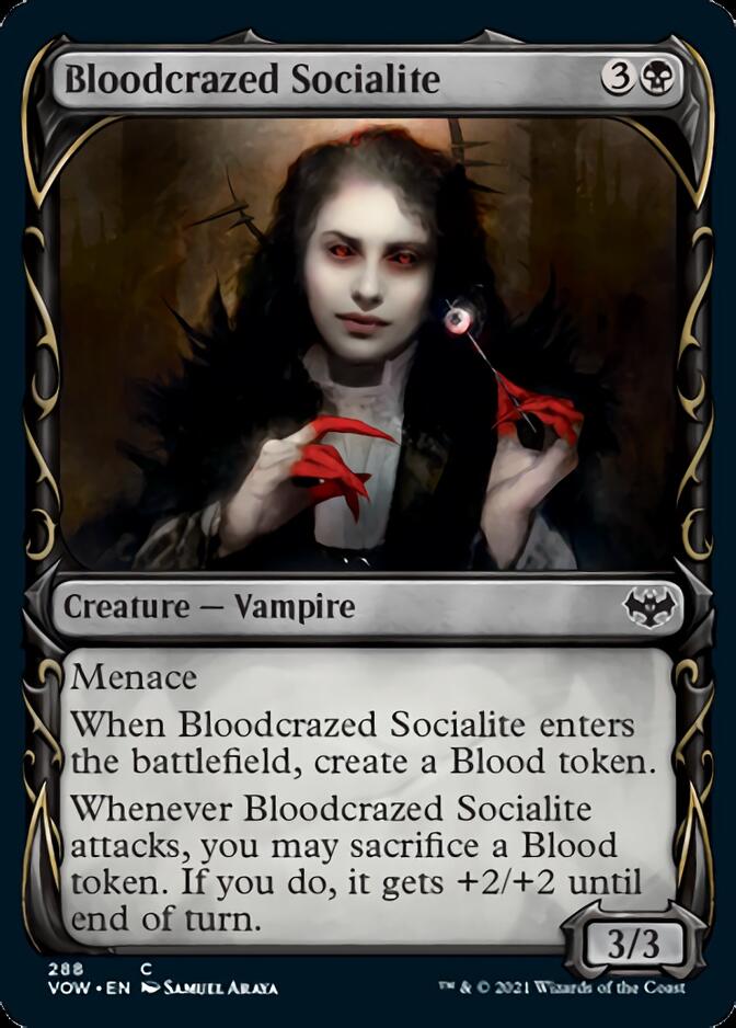 Bloodcrazed Socialite (Showcase Fang Frame) [Innistrad: Crimson Vow] | Yard's Games Ltd