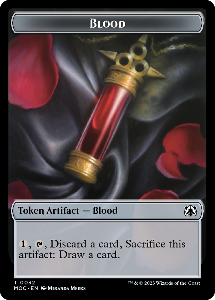 Blood // Shapeshifter Double-Sided Token [March of the Machine Commander Tokens] | Yard's Games Ltd