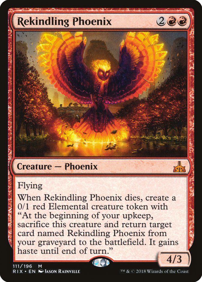 Rekindling Phoenix [Rivals of Ixalan] | Yard's Games Ltd