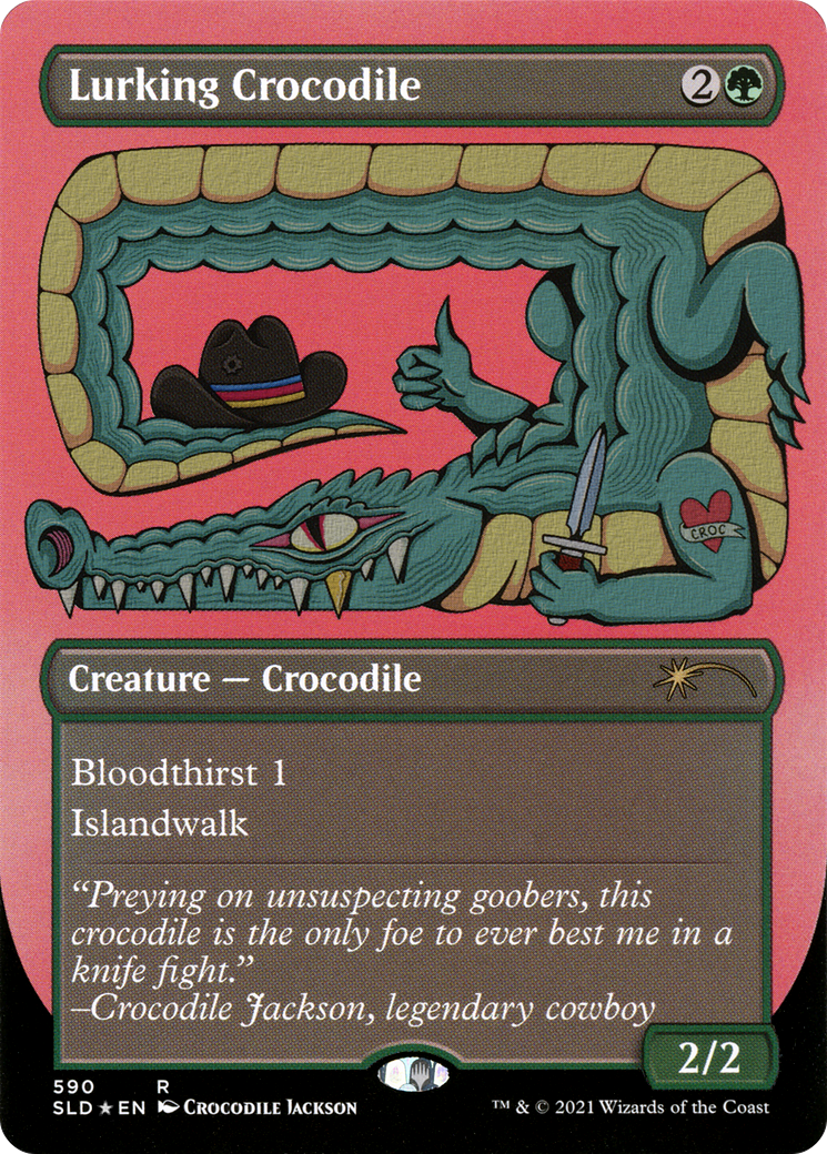 Lurking Crocodile (Foil Etched) [Secret Lair Drop Promos] | Yard's Games Ltd
