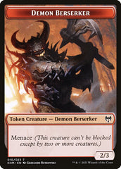 Human Warrior // Demon Berserker Double-Sided Token [Kaldheim Tokens] | Yard's Games Ltd