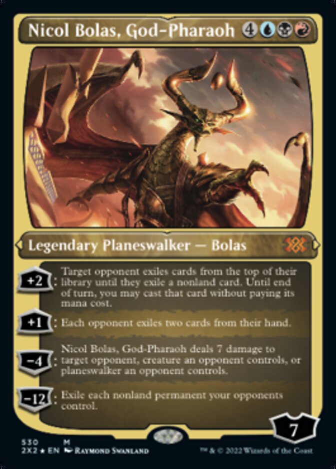 Nicol Bolas, God-Pharaoh (Foil Etched) [Double Masters 2022] | Yard's Games Ltd