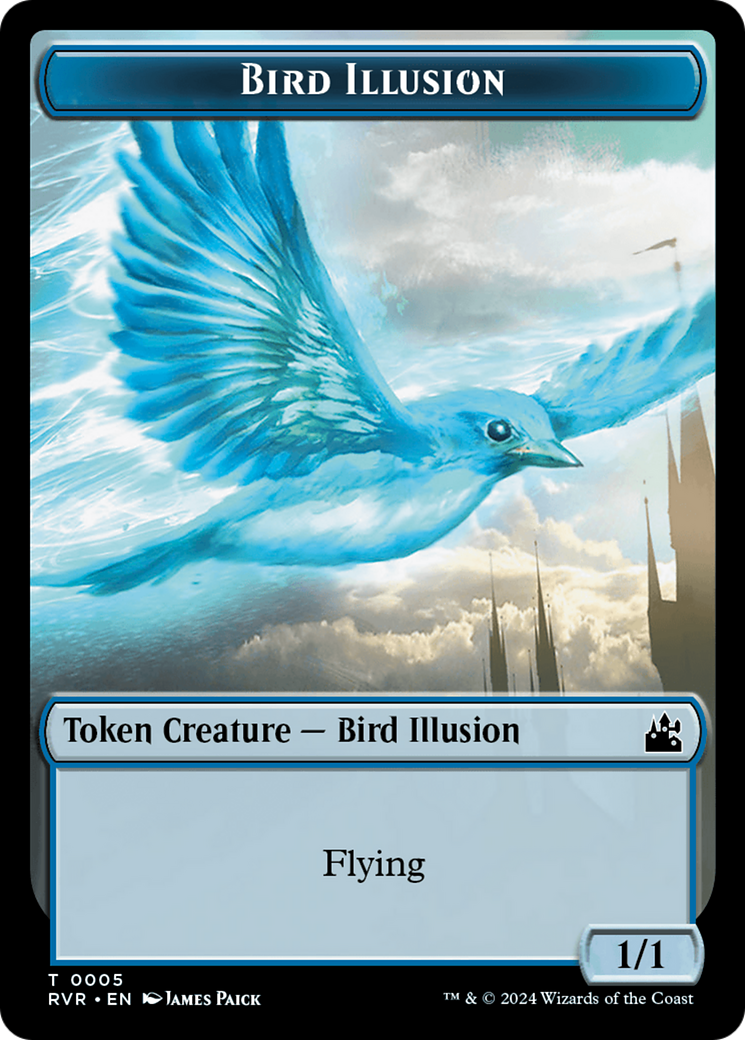 Bird Illusion Token [Ravnica Remastered Tokens] | Yard's Games Ltd