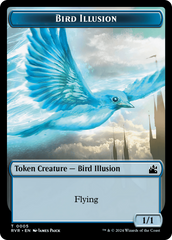 Saproling // Bird Illusion Double-Sided Token [Ravnica Remastered Tokens] | Yard's Games Ltd