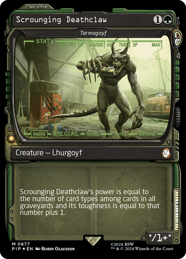 Scrounging Deathclaw - Tarmogoyf (Showcase) (Surge Foil) [Fallout] | Yard's Games Ltd