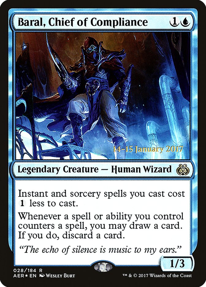 Baral, Chief of Compliance [Aether Revolt Prerelease Promos] | Yard's Games Ltd