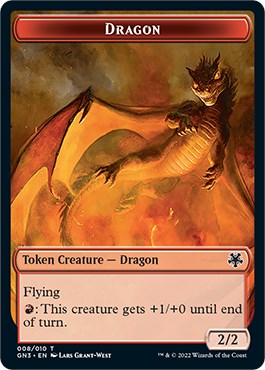 Dragon // Elf Warrior Double-Sided Token [Game Night: Free-for-All Tokens] | Yard's Games Ltd