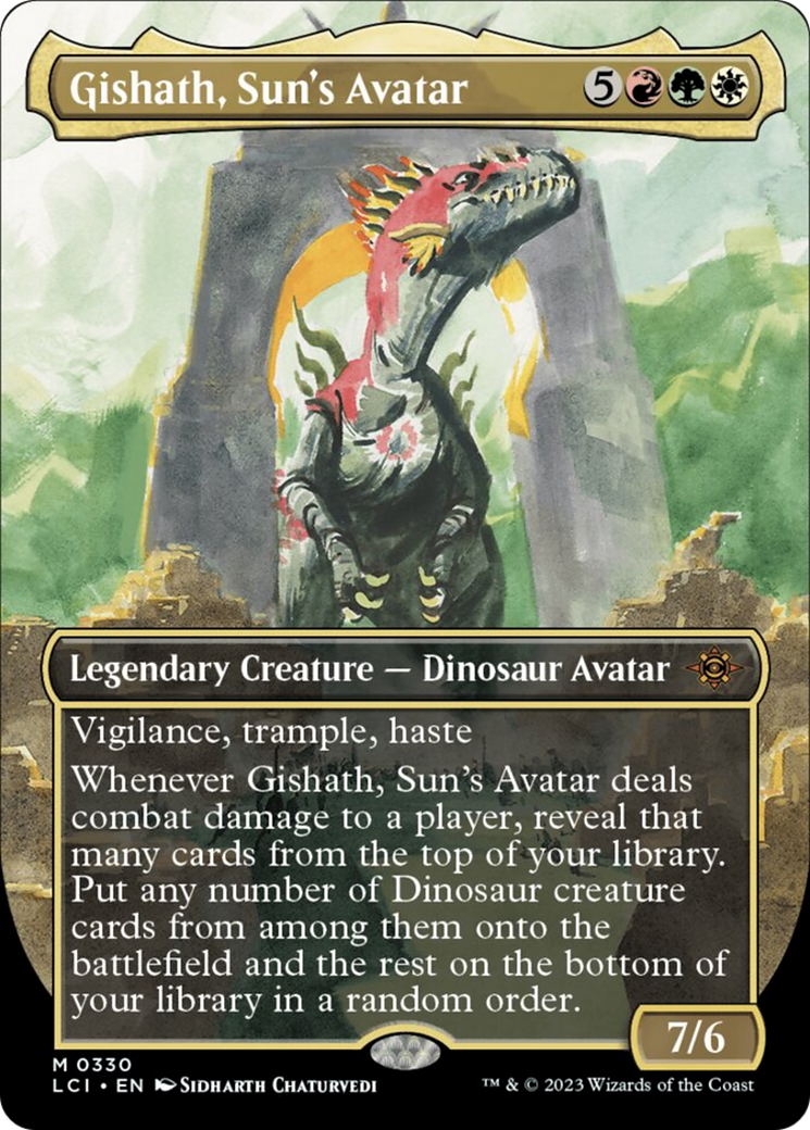 Gishath, Sun's Avatar (Borderless) [The Lost Caverns of Ixalan] | Yard's Games Ltd