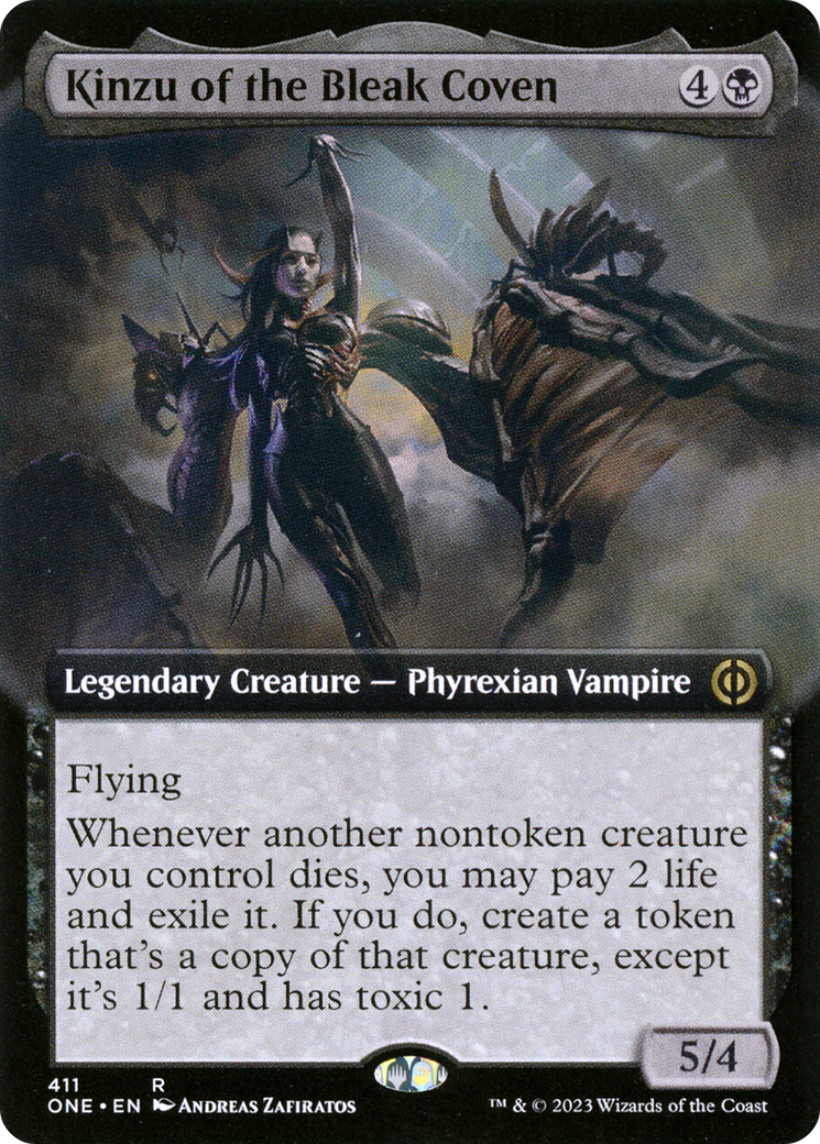 Kinzu of the Bleak Coven (Extended Art) [Phyrexia: All Will Be One] | Yard's Games Ltd