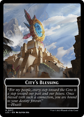 City's Blessing // Pirate (0005) Double-Sided Token [The Lost Caverns of Ixalan Commander Tokens] | Yard's Games Ltd