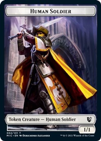 Eldrazi Spawn // Human Soldier Double-Sided Token [Innistrad: Midnight Hunt Commander Tokens] | Yard's Games Ltd