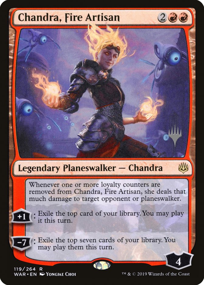Chandra, Fire Artisan (Promo Pack) [War of the Spark Promos] | Yard's Games Ltd