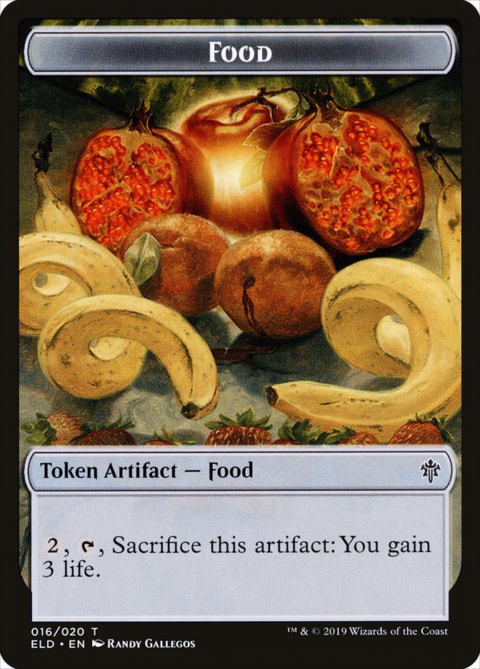 Goat // Food (16) Double-Sided Token [Throne of Eldraine Tokens] | Yard's Games Ltd