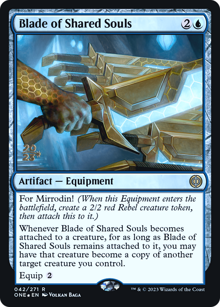 Blade of Shared Souls [Phyrexia: All Will Be One Prerelease Promos] | Yard's Games Ltd