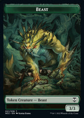 Beast // Saproling Double-Sided Token [Streets of New Capenna Commander Tokens] | Yard's Games Ltd