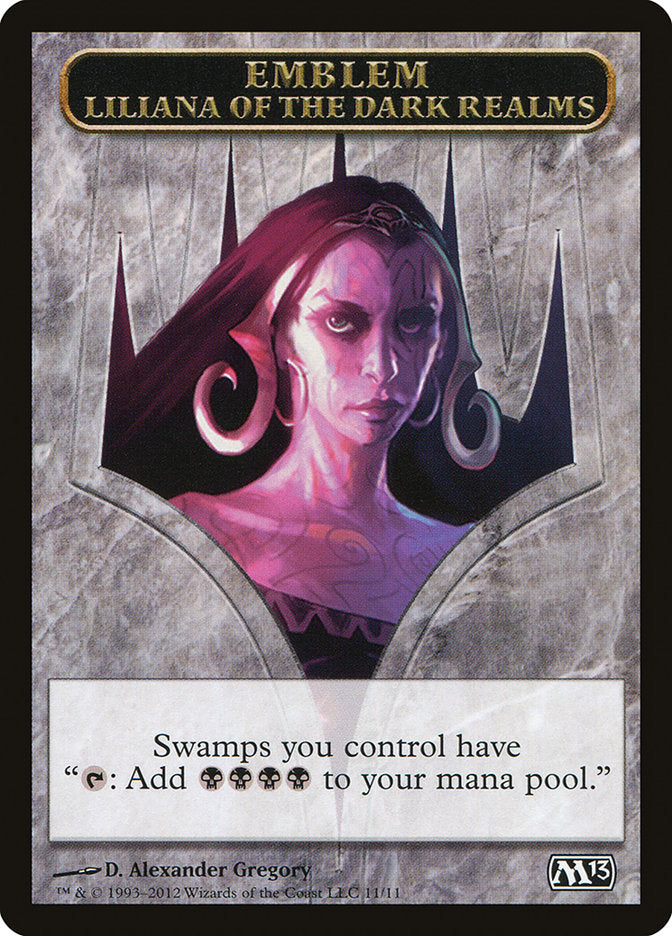Liliana of the Dark Realms Emblem [Magic 2013 Tokens] | Yard's Games Ltd