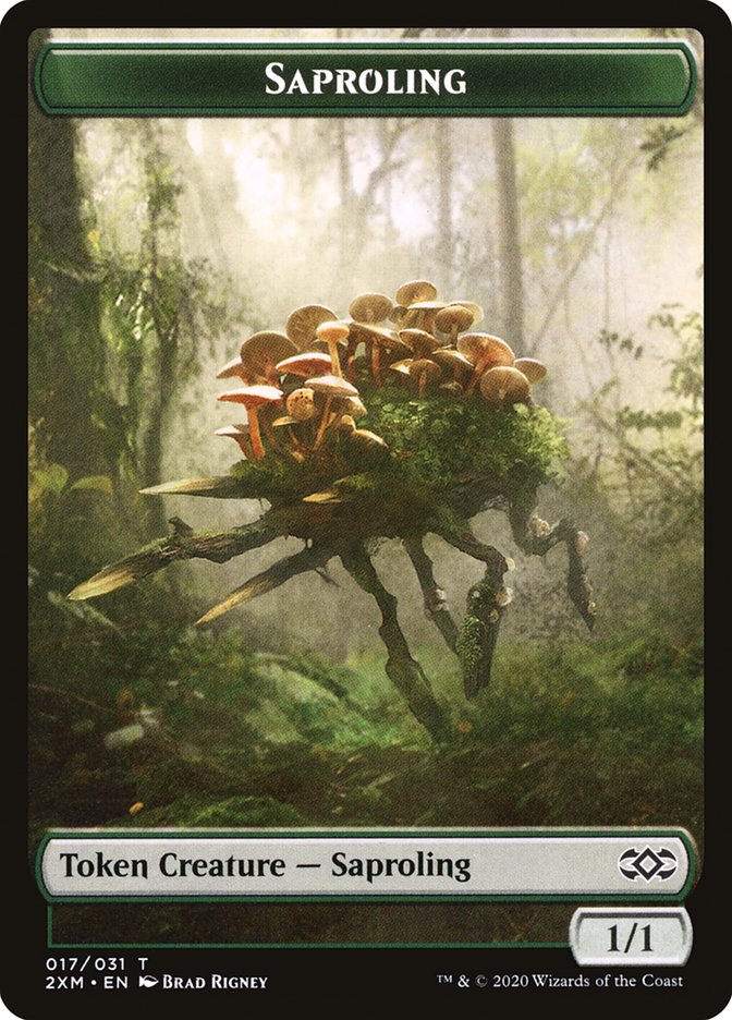 Angel // Saproling Double-Sided Token [Double Masters Tokens] | Yard's Games Ltd