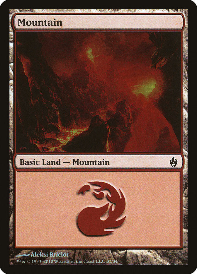 Mountain (33) [Premium Deck Series: Fire and Lightning] | Yard's Games Ltd