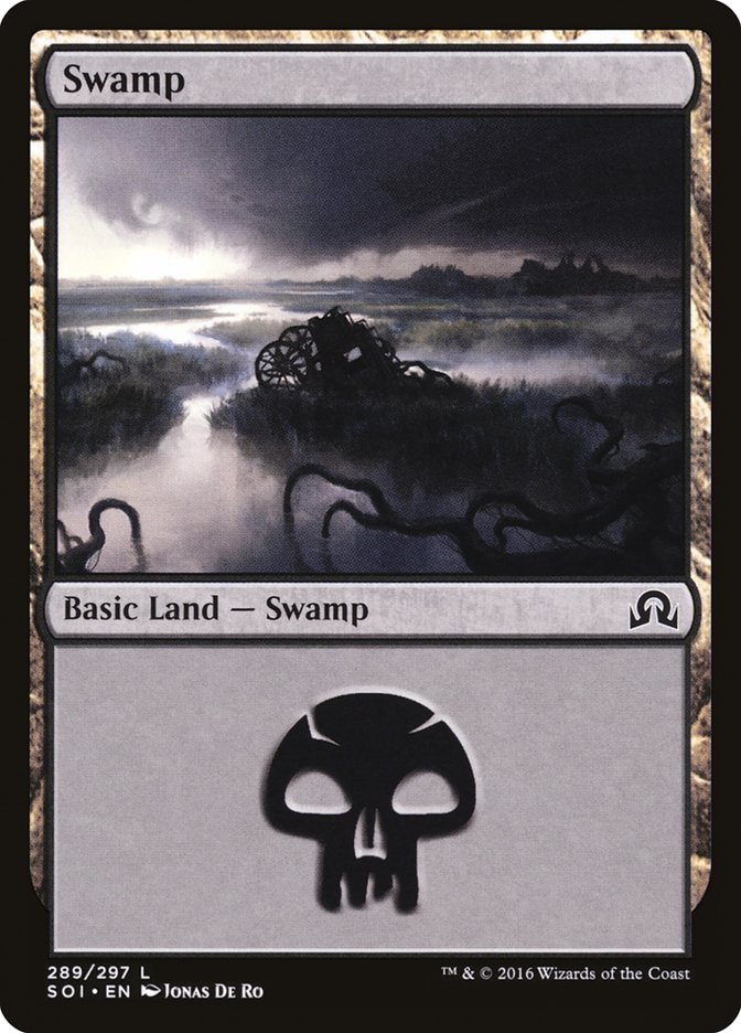 Swamp (289) [Shadows over Innistrad] | Yard's Games Ltd