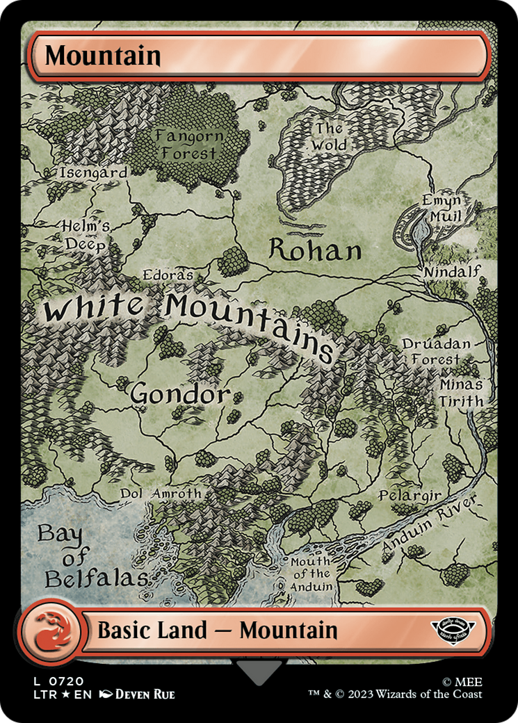Mountain (720) (Surge Foil) [The Lord of the Rings: Tales of Middle-Earth] | Yard's Games Ltd