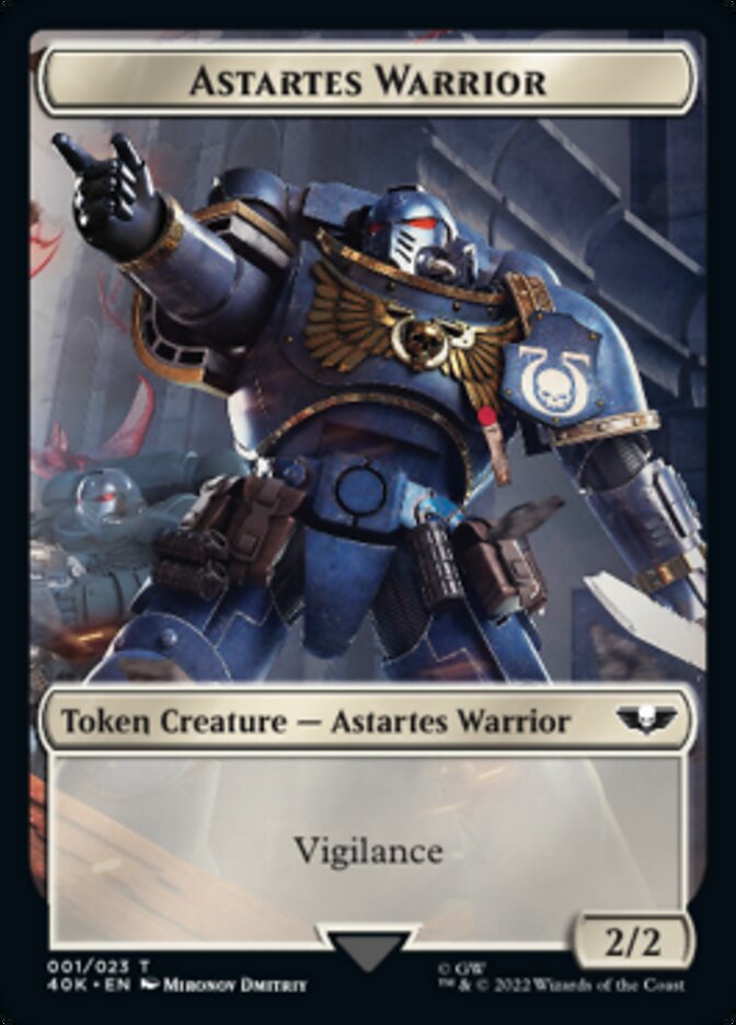 Astartes Warrior // Robot Double-Sided Token (Surge Foil) [Warhammer 40,000 Tokens] | Yard's Games Ltd