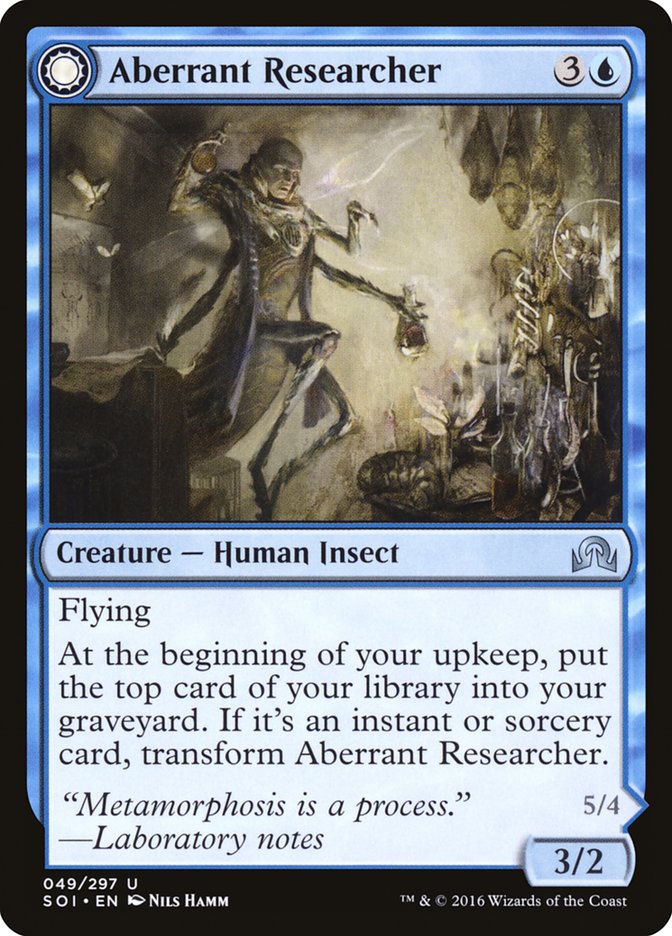 Aberrant Researcher // Perfected Form [Shadows over Innistrad] | Yard's Games Ltd