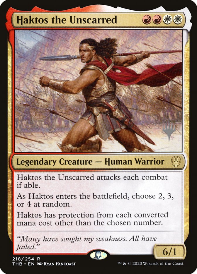 Haktos the Unscarred (Promo Pack) [Theros Beyond Death Promos] | Yard's Games Ltd
