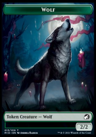 Wolf // Devil Double-Sided Token [Innistrad: Midnight Hunt Tokens] | Yard's Games Ltd