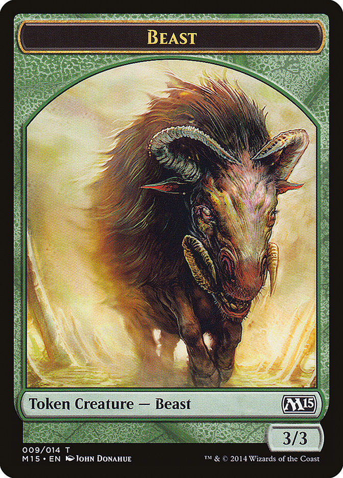 Beast Token (009/014) [Magic 2015 Tokens] | Yard's Games Ltd