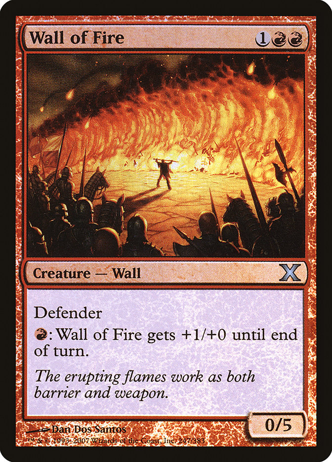 Wall of Fire (Premium Foil) [Tenth Edition] | Yard's Games Ltd
