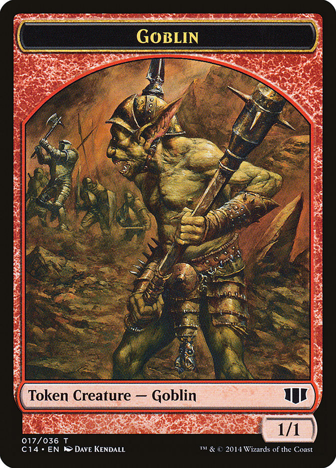 Goblin // Goat Double-Sided Token [Commander 2014 Tokens] | Yard's Games Ltd